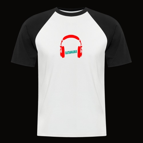 rote kopfhörer - Männer Baseball-T-Shirt