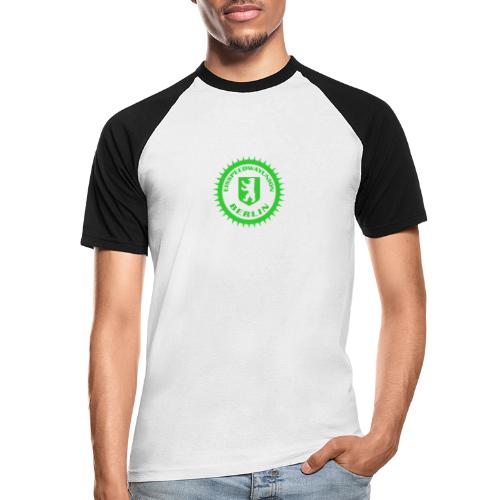 Logo klein ESU transp Green - Männer Baseball-T-Shirt