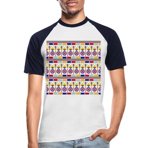 Patrón egipcio IV - Camiseta béisbol manga corta hombre