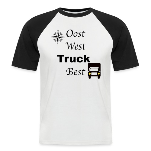 Oost West Truck Best - Mannen baseballshirt korte mouw