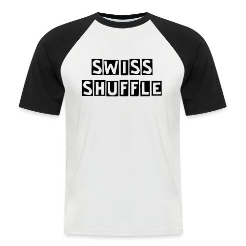 SwissShuffle White - Männer Baseball-T-Shirt