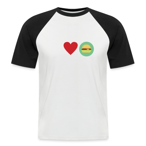 Amor de hamburguesa - Camiseta béisbol manga corta hombre
