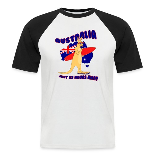 Surfing Kangaroo Australia - Männer Baseball-T-Shirt