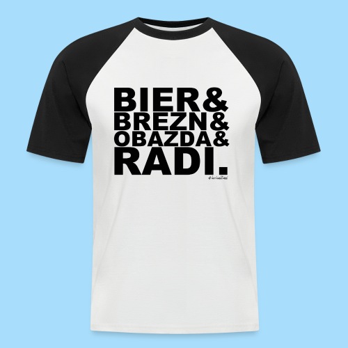 Bier & Brezn & Obazda & Radi. - Männer Baseball-T-Shirt
