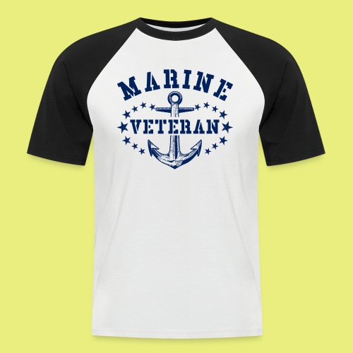 Marine Veteran - Männer Baseball-T-Shirt
