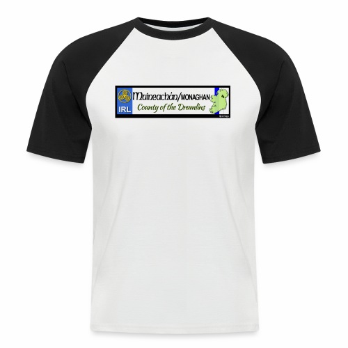 MONAGHAN, IRELAND: licence plate tag style decal - Men's Baseball T-Shirt