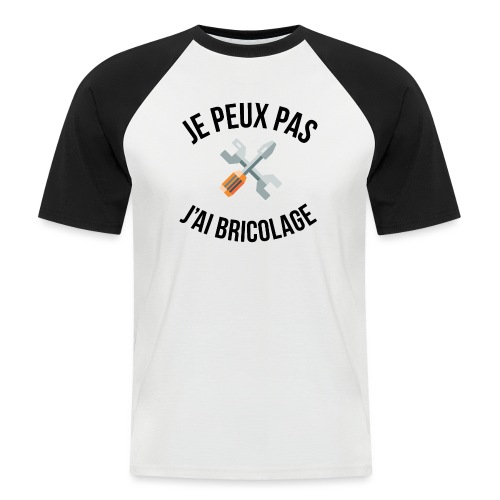 JE PEUX PAS - J'AI BRICOLAGE - T-shirt baseball manches courtes Homme