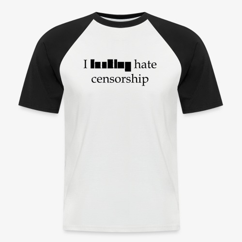 Censorship - Kortermet baseball skjorte for menn