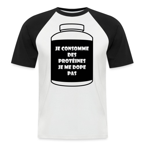 WHEY je consomme - T-shirt baseball manches courtes Homme