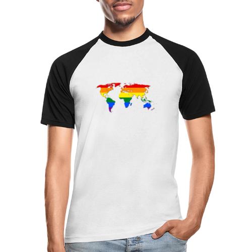 RAINBOW WORLD - LOVE Is LOVE - GAYPRIDE - Männer Baseball-T-Shirt