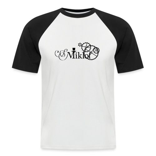 miklof logo black 3000px - Men's Baseball T-Shirt