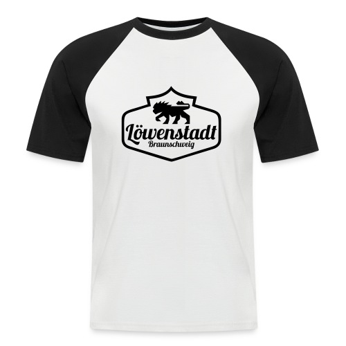 Löwenstadt Design 1 schwarz - Männer Baseball-T-Shirt