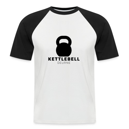 Kettlebell Deurne Logo Zwart - Mannen baseballshirt korte mouw