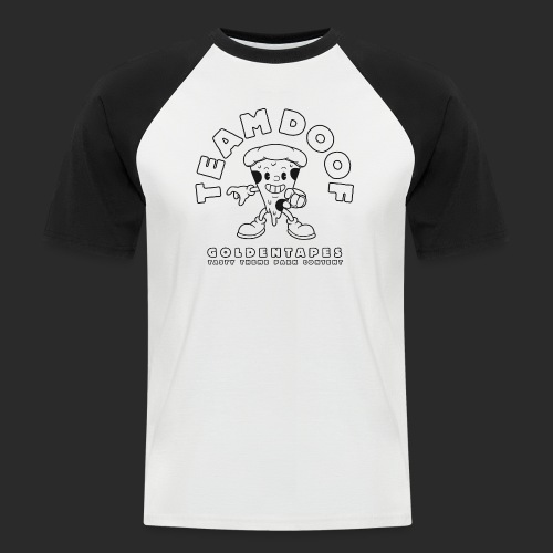 Team doof und monochrom - Männer Baseball-T-Shirt