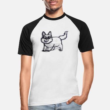 TOMZOFF Graffiti Cat - Männer Baseball T-Shirt