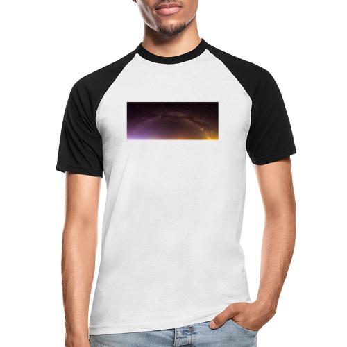 Milchstraße Panorama - Männer Baseball-T-Shirt