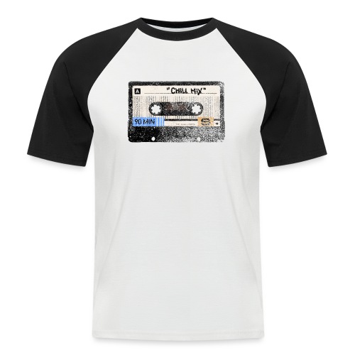 Music cassette chill mix - Kortærmet herre-baseballshirt