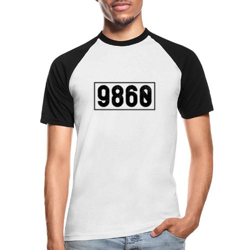 9860 black - Mannen baseballshirt korte mouw