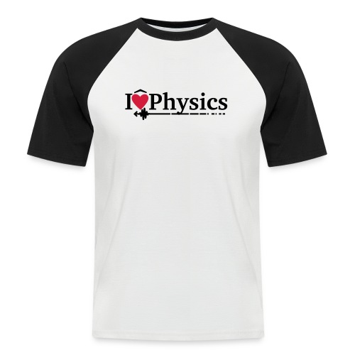 I heart physics - Men's Baseball T-Shirt