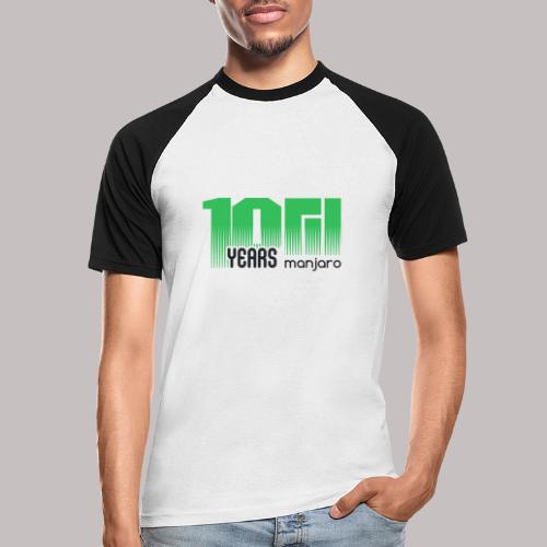 10 years Manjaro black - Männer Baseball-T-Shirt