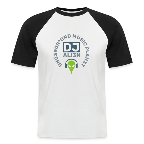 DJ Underground Music Planet Aliens - Men's Baseball T-Shirt