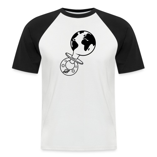 world pacifier - Mannen baseballshirt korte mouw