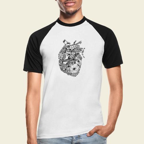 Kolibri Herz - Männer Baseball-T-Shirt