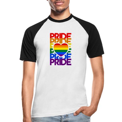 Pride Love Rainbow Heart - Männer Baseball-T-Shirt