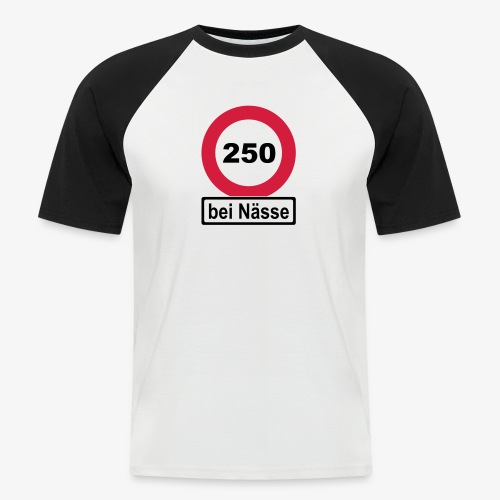 250 bei Nässe zweifarbig - Männer Baseball-T-Shirt