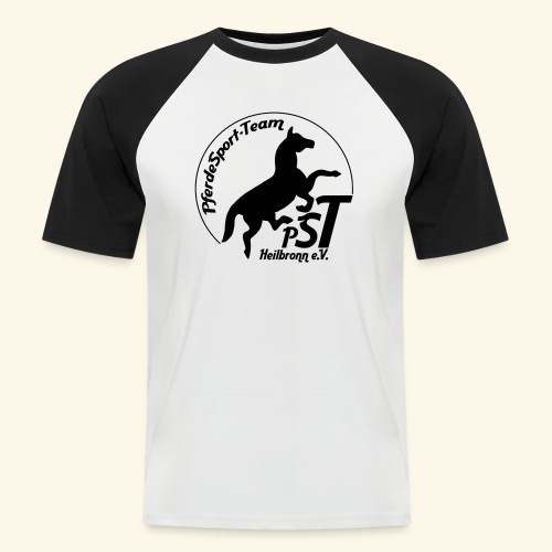 logo pst schwarz - Männer Baseball-T-Shirt