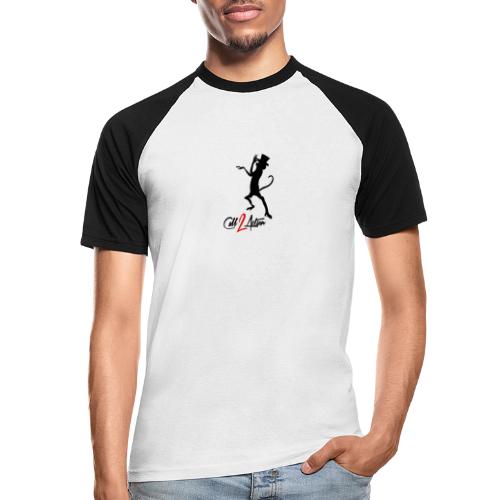Call 2 Action | schwarz | Zylinder - Männer Baseball-T-Shirt
