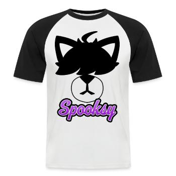Spooksy Boi - Men's Baseball T-Shirt - white/black - Front - Nik (191cm)