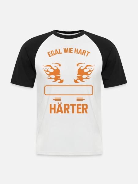 zimmerer - Männer Baseball-T-Shirt - Weiß/Schwarz