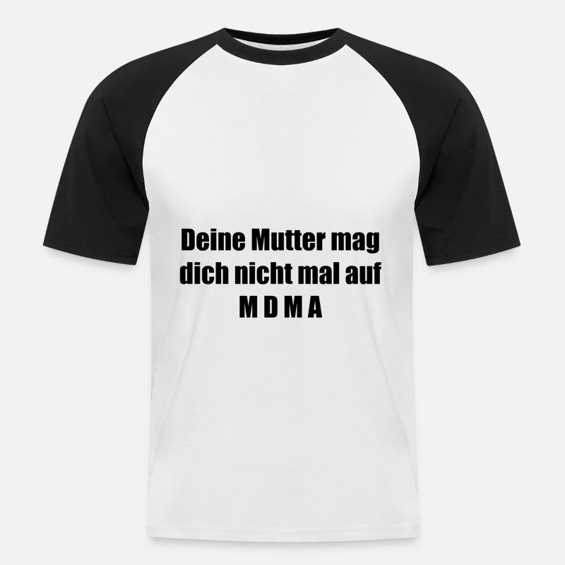 Mutter MDMA - Männer Baseball-T-Shirt - Weiß/Schwarz