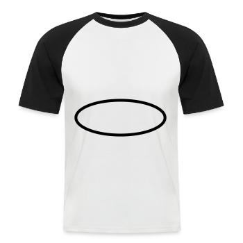 Oval Circle Symbols - Men's Baseball T-Shirt - white/black - Front - Nik (191cm)