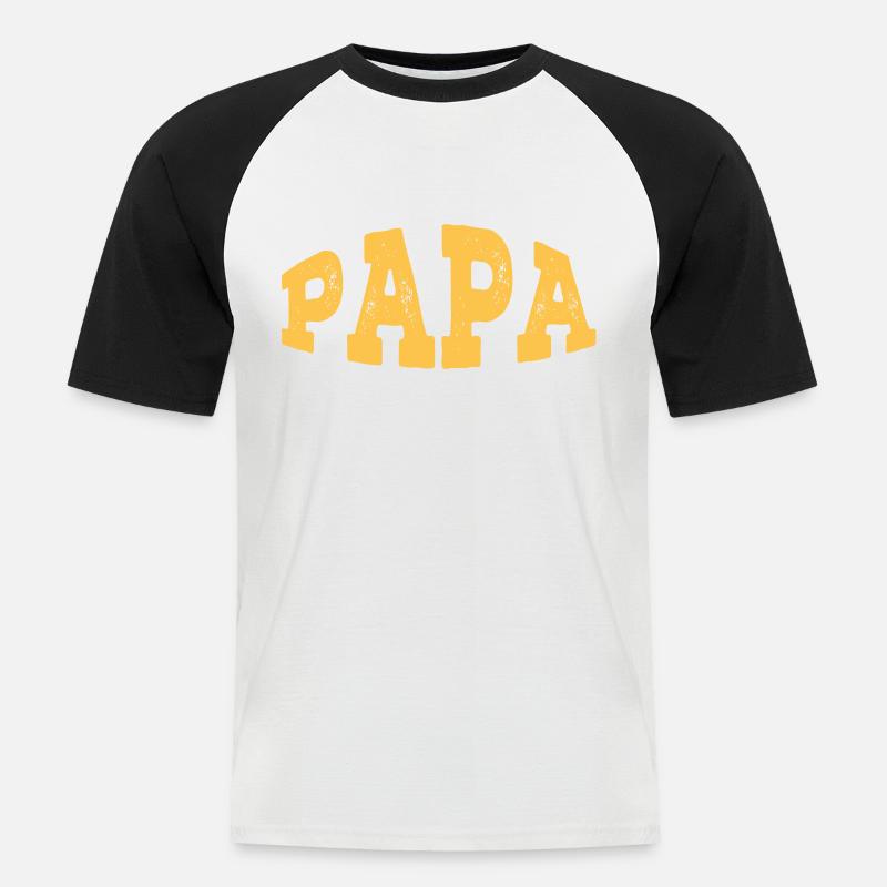 Ich bin der Papa - Männer Baseball-T-Shirt - Weiß/Schwarz