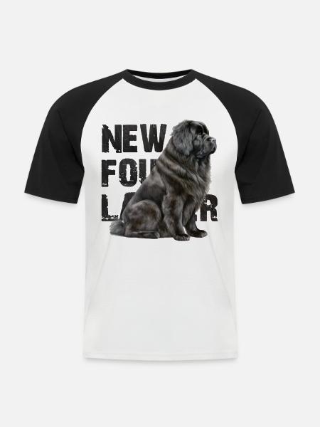 Newfoundlander - Men's Baseball T-Shirt - white/black