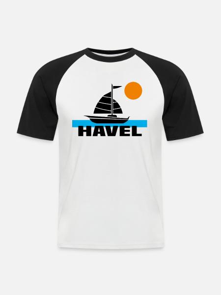 Havel - Männer Baseball-T-Shirt - Weiß/Schwarz