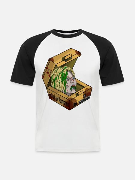 Ein Kopf per Nachnahme - Männer Baseball-T-Shirt - Weiß/Schwarz