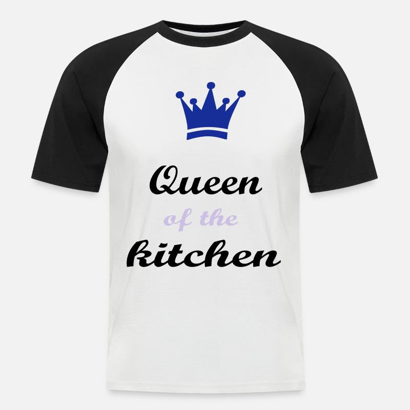 Kochen - Männer Baseball-T-Shirt - Weiß/Schwarz
