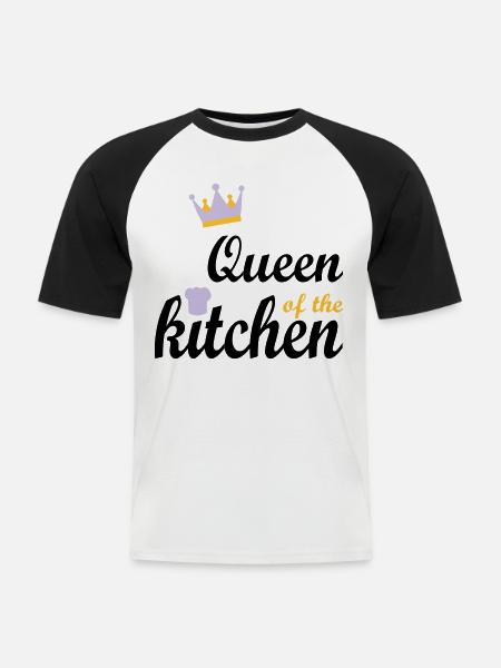 cuisine - T-shirt baseball manches courtes Homme - blanc/noir