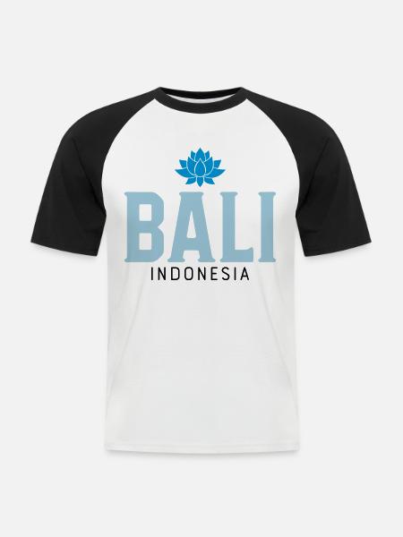 Bali - Men's Baseball T-Shirt - white/black