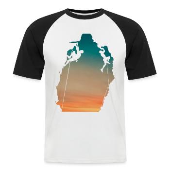 Climber - Men's Baseball T-Shirt - white/black - Front - Nik (191cm)