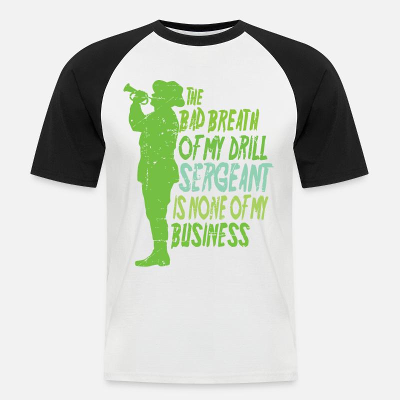 Drill Sergeant - Men's Baseball T-Shirt - white/black