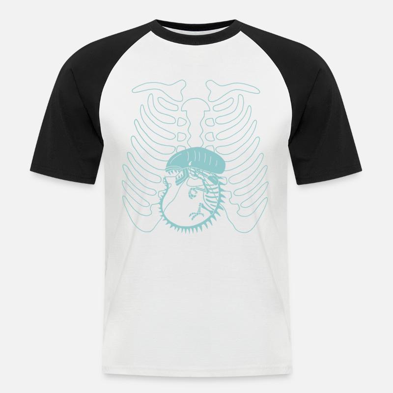 Das Monster in dir - Männer Baseball-T-Shirt - Weiß/Schwarz