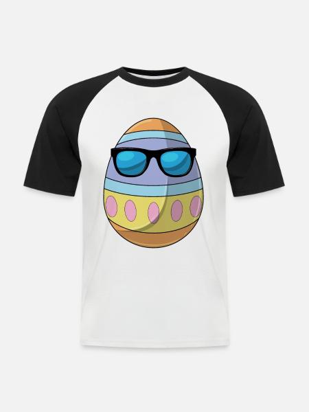 Easter Egg Easter Sunglasses - Men's Baseball T-Shirt - white/black