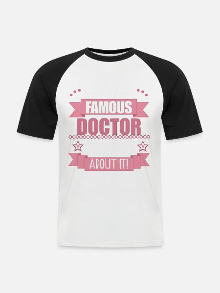 Doktorin Beruf Damen Geschenk - Männer Baseball-T-Shirt - Weiß/Schwarz