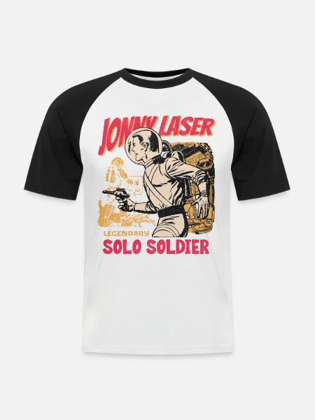 Jonny Laser Solo Soldier - Men's Baseball T-Shirt - white/black