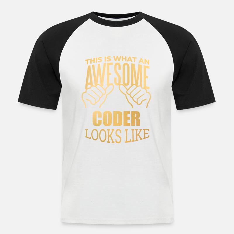 Coding Coding Coding - Men's Baseball T-Shirt - white/black