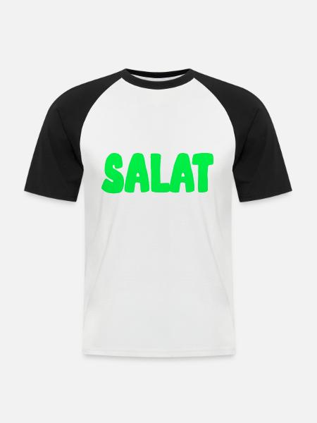 Ich Bin Salat Intolerant Fleischesser - Männer Baseball-T-Shirt - Weiß/Schwarz